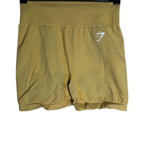Gymshark Women's Vital Seamless 2.0 Shorts XS Yellow High-Waisted Activewear